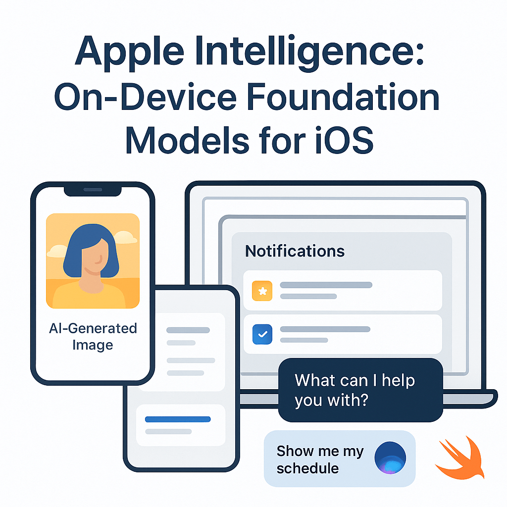 Personalized app experiences made possible by Apple Intelligence foundation models.